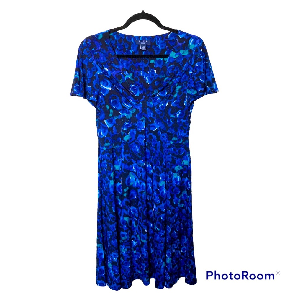 Chaps Midi Dress Floral Print Size P/M